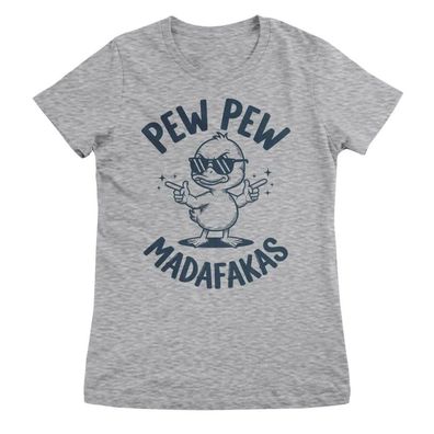 Hybris Damen T-Shirt Pew Madafakas Girly Top HY-5-SARC001W