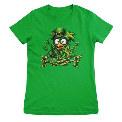 St. Patricks Day Damen T-Shirt ST F-Caw-F Girly Top HY-5-STPD002W