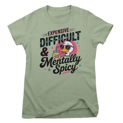 Hybris Damen T-Shirt Expensive Difficult &amp; Mentally Spicy Girly Top HY-5-SARC014W