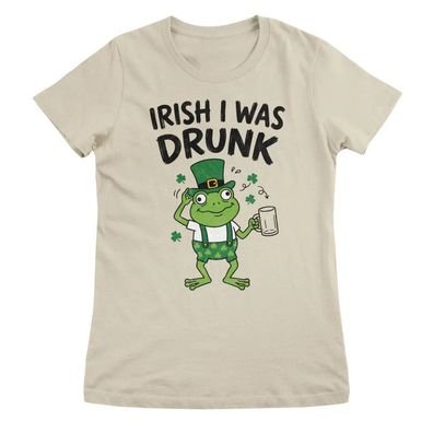St. Patricks Day Damen T-Shirt Irish I Was Drunk Girly Top HY-5-STPD006W