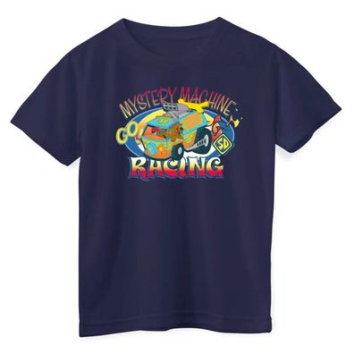 Scooby Doo Kinder T-Shirt Mystery Machine Racing Kids Tee SB-12-SBD010-DTF1033