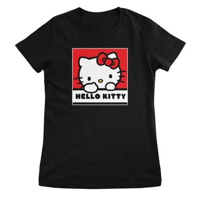 Hello Kitty Damen T-Shirt Square Girly Tee SNR-5-HKS001W