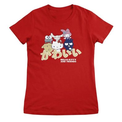 Hello Kitty Damen T-Shirt And Friends Girly Tee SNR-5-HKF004W