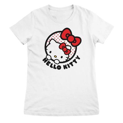 Hello Kitty Damen T-Shirt Circle Girly Tee SNR-5-HKS002W