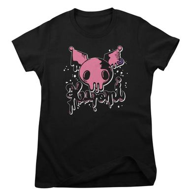 Hello Kitty Damen T-Shirt Kuromi Splash Girly Tee SNR-5-HKKMR005W