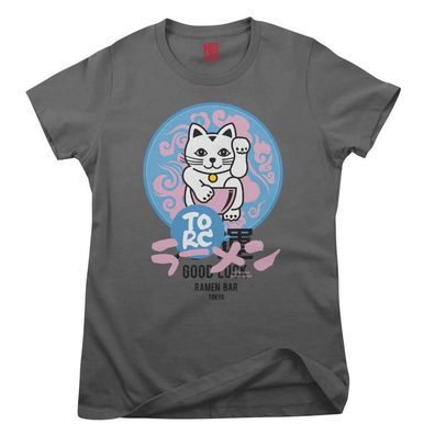 Torc Damen T-Shirt Lucky Cat Pastel Girly Tee PA-5-TORC005W