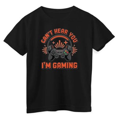 Hybris Kinder T-Shirt Can'T Hear You-I'M Gaming Kids Tee HY-12-GAME003