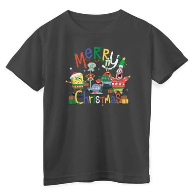 Spongebob Kinder T-Shirt SpongeBob-Merry Christmas Kids Tee NIC-12-GAR029-DTF700