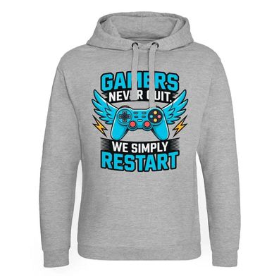 Hybris Hoodie Gamers Never Quit-WE Simply Restart Epic HY-37-GAME007M