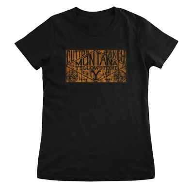 Yellowstone Damen T-Shirt Dutton Ranch Wood Sign Girly Tee PM-5-YSTN023W