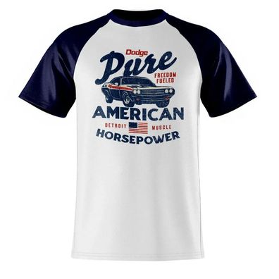 Dodge T-Shirt Pure Horsepower Baseball FCA-29-DGD017M