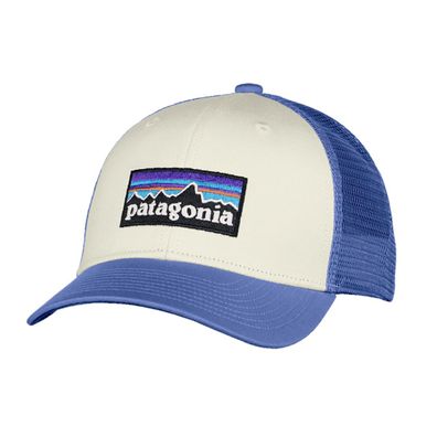 Patagonia Kids Snapback Trucker Cap p-6 logo: diver blue