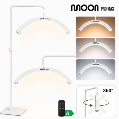 Steh-Kosmetikleuchte Moon Pro MAX LED schattenfrei weiß für Wimpernverlängerung