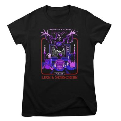 Steven Rhodes Damen T-Shirt Please Like &amp; Subscribe Girly Tee DTR-5-SR342W