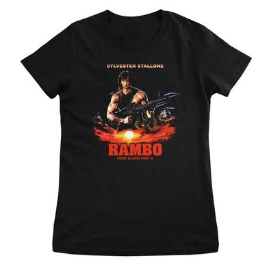 Rambo Damen T-Shirt First Blood Part II Girly Tee CLC-5-RBO009W