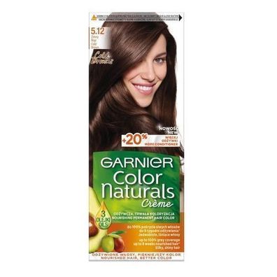 Garnier Coloration 5.12 Kühles Braun, dauerhafte Haarfarbe für exzellente Grauab
