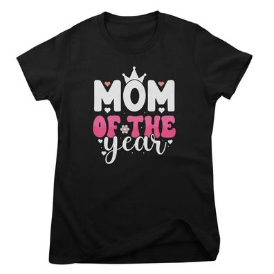 Moms Collection Damen T-Shirt Mom OF The Year Girly Top HY-5-MOM003W