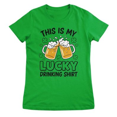 St. Patricks Day Damen T-Shirt This IS MY Lucky Drinking T-Shirt-Girly Top