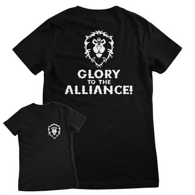 World Of Warcraft Damen T-Shirt Alliance Glory Girly Tee PA-5-BOLT001-H22-4W