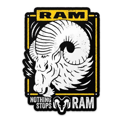 RAM Trucks Sticker Nothing Stops FCA-8-RAM8004-JS1650