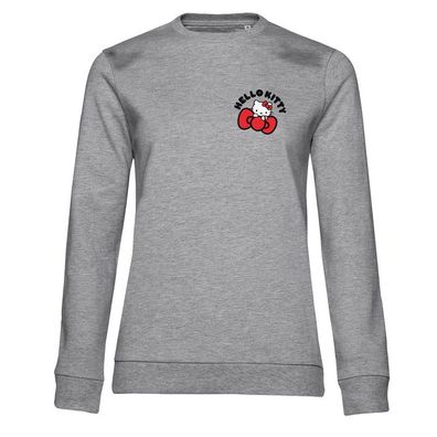 Hello Kitty Damen Sweatshirt Crest Bow Girly SNR-53-HKS006W