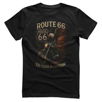 Route 66 T-Shirt 100 Years OF Freedom TB-1-ROUT025M