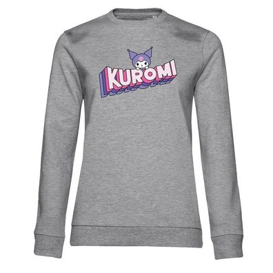 Hello Kitty Damen Sweatshirt Kuromi Retro Pop Logo Girly SNR-53-HKKMR004W