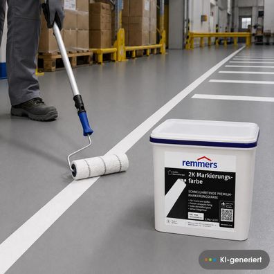 Remmers 2K Markierungsfarbe Bodenmarkierungsfarbe Verkehrsweiß 2,5kg - schnellhärt