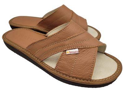 Damen-Lederpantoffeln flip-flops Hausschuhe für den Sommer zum Hineinschlüpfen