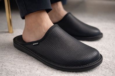 Pantoffeln Herren Leder Hausschuhe Lederpantoffeln Echtleder Pantoffeln Bosaco