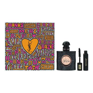 YSL Black Opium Giftset Edp Spray 30ml/Mascara 2ml FRANCE carton @ 1 set x 32ml