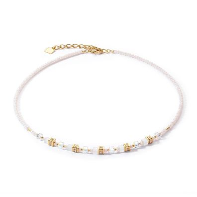 Coeur de Lion Halskette 4565-10-1416 Mini Cubes Gold, Weiß