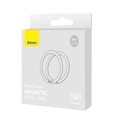 Baseus Halo Series Magnetischer Ring Set (2 Stück) Silber (PCCH000012)
