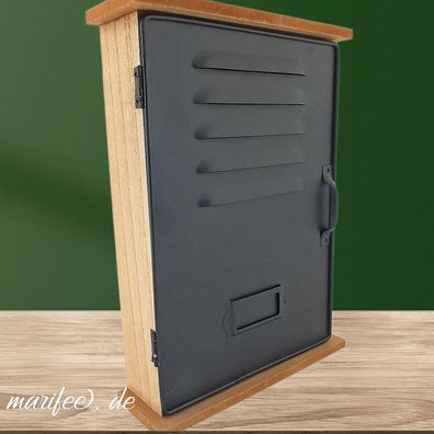 Schlüsselkasten Holz mit Metalltür 278 × 200 × 65 mm Art.-Nr. 12186