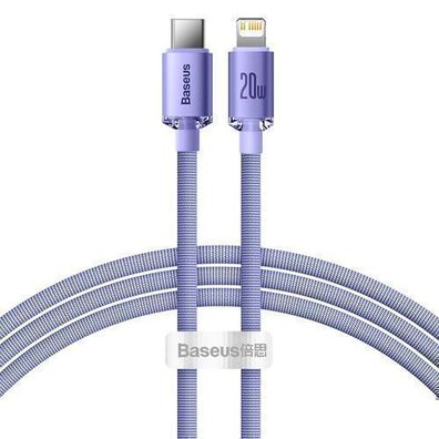 Baseus Schnellladekabel Lightning auf USB-C - 20W, 480Mb/s, 1,2m, Violett