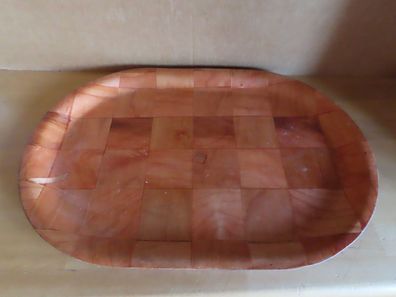 Tablett groß hell braun Quadrate Bambus/Holz ca.45,5x30cm