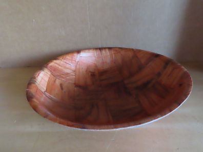 Schale braun Quadrate Bambus/Holz ca.25,5 cm Ø