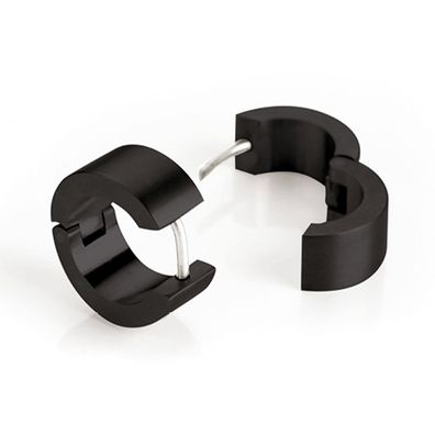 Boccia Schmuck Damen-Creolen Ohrringe Titan Schwarz 0503-12