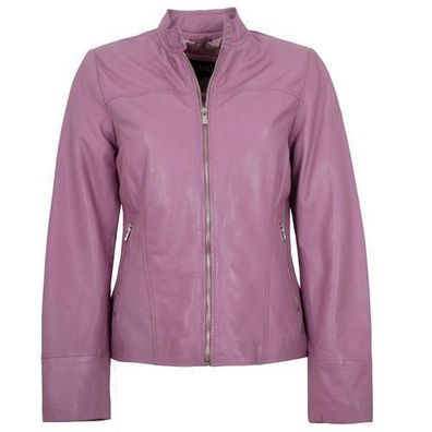 Jilani Collection - Damen Lederjacke Lammnappa flieder
