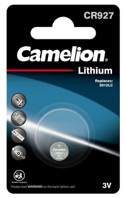 CR927 Lithium Knopfzelle 3V 30mAh ø 9,95x2,7mm Camelion für Blutdruckmessgerät