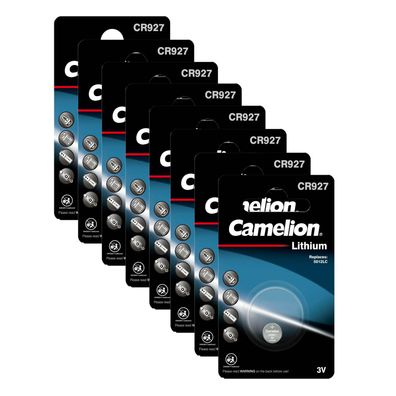 8x CR927 Lithium Knopfzelle 3V 30mAh ø 9,95x2,7mm Camelion für Blutdruckmessgerät