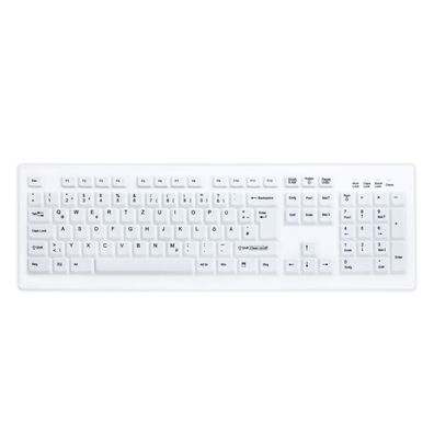 Cherry Active Key Wireless Hygiene Desktop Keyboard Fully Sealed Watertight USB White