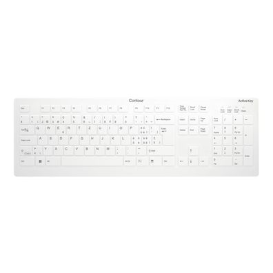 CHERRY AK-C8112 Tastatur Medizinisch RF Wireless QWERTZ Schweiz Weiß (AK-C8112-FU1-W