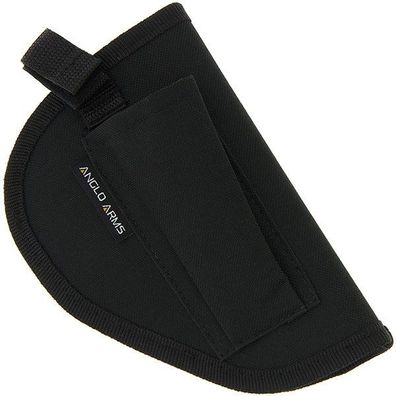 Anglo Arms Nylonholster mit Magazinfach, mittelgrosse Pistolen, Schwarz