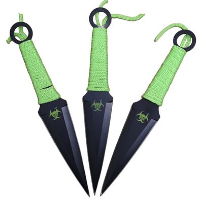 Anglo Arms Wurfmesser Set Zombie, 3 Stück, Nylonscheide