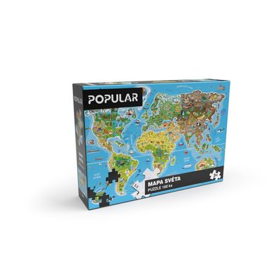 Puzzle - Weltkarte, 160 Teile - DE