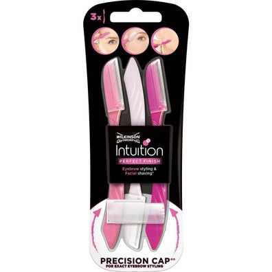 Wilkinson SWORD Gesichtshaarentferner, Intuition Perfect Finish Eyebrow Shaper, 3 St