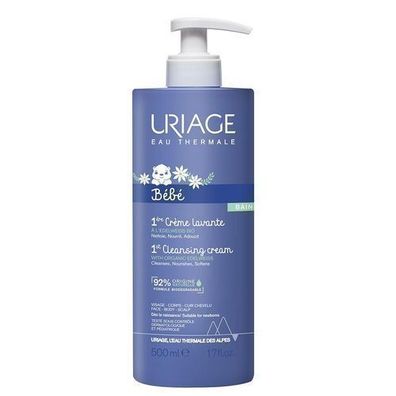 Uriage Bebe Erste Reinigungscreme, Schaeumender Badezusatz fuer Kinder, 500 ml