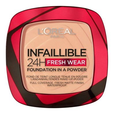 L'Oréal Paris Foundation Puder Infaillible 24H Fresh Wear 245 Golden Honey, 9 g