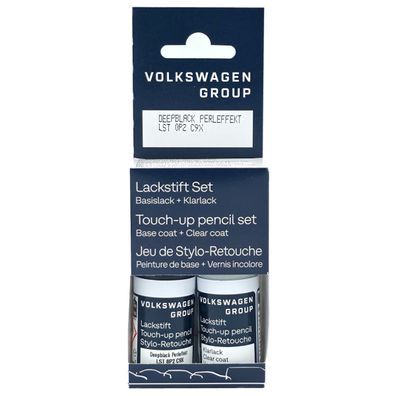 Original VW Lackstift-Set deep black perleffekt LC9X Basislack Klarlack LST0P2C9X